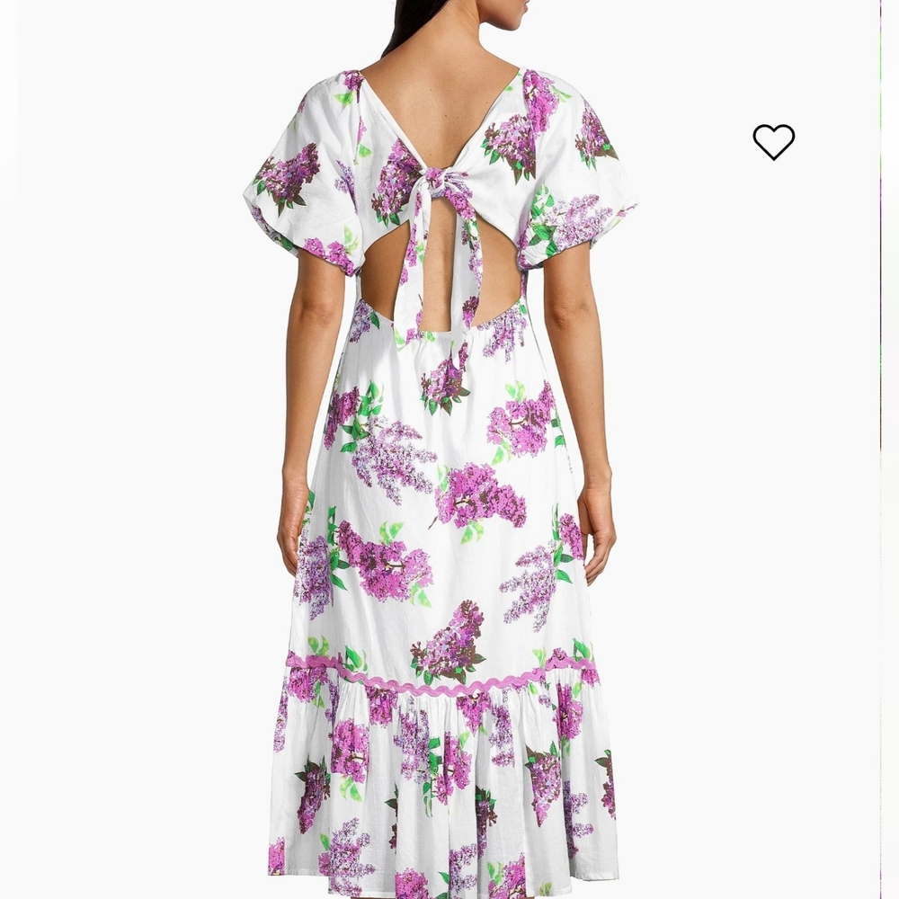 Tuckernuck Ro's Garden Huxley 100% Cotton Floral Tie-back Tiered Dress P2P